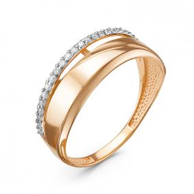 Золотое кольцо КЮЗ Del'ta D117776 с фианитом D117776 фото