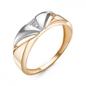 Золотое кольцо КЮЗ Del'ta D117778 с фианитом D117778 фото