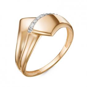Золотое кольцо КЮЗ Del'ta D117792 с фианитом D117792 фото