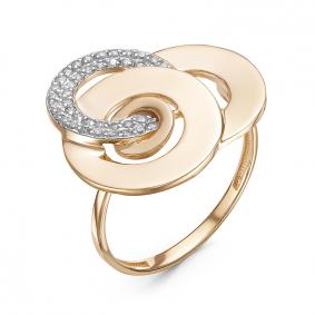 Золотое кольцо КЮЗ Del'ta D117813 с фианитом D117813 фото