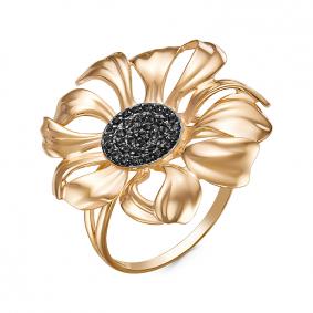 Золотое кольцо КЮЗ Del'ta D117940 с фианитом D117940 фото