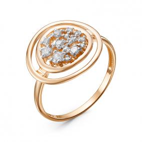 Золотое кольцо КЮЗ Del'ta D117969 с фианитом D117969 фото