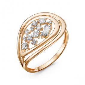 Золотое кольцо КЮЗ Del'ta D117979 с фианитом D117979 фото