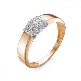 Золотое кольцо КЮЗ Del'ta D117986 с фианитом D117986 фото