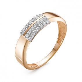 Золотое кольцо КЮЗ Del'ta D117987 с фианитом D117987 фото