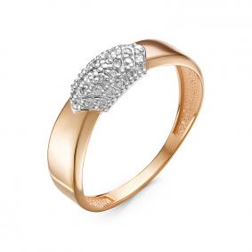 Золотое кольцо КЮЗ Del'ta D117990 с фианитом D117990 фото