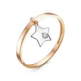 Золотое кольцо КЮЗ Del'ta D118137 с фианитом D118137 фото