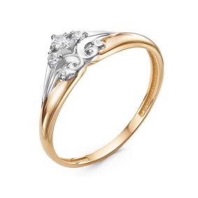 Золотое кольцо КЮЗ Del'ta D118161 с фианитом D118161 фото