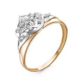 Золотое кольцо КЮЗ Del'ta D118169 с фианитом D118169 фото