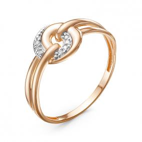 Золотое кольцо КЮЗ Del'ta D118199 с фианитом D118199 фото