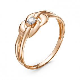 Золотое кольцо КЮЗ Del'ta D118200 с фианитом D118200 фото