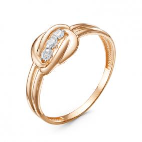 Золотое кольцо КЮЗ Del'ta D118201 с фианитом D118201 фото