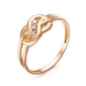 Золотое кольцо КЮЗ Del'ta D118203 с фианитом D118203 фото