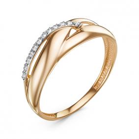 Золотое кольцо КЮЗ Del'ta D118211 с фианитом D118211 фото