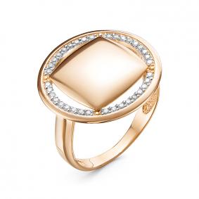 Золотое кольцо КЮЗ Del'ta D118215 с фианитом D118215 фото