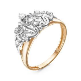 Золотое кольцо КЮЗ Del'ta D118237 с фианитом D118237 фото