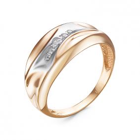 Золотое кольцо КЮЗ Del'ta D118381 с фианитом D118381 фото