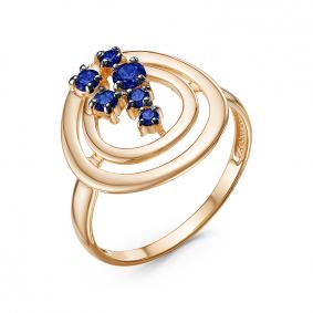 Золотое кольцо КЮЗ Del'ta D118389 с кварцем D118389 фото