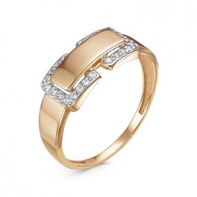 Золотое кольцо КЮЗ Del'ta D118451 с фианитом D118451 фото