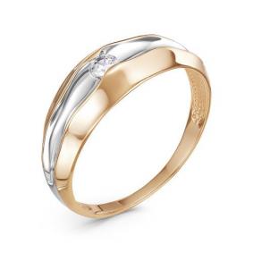 Золотое кольцо КЮЗ Del'ta D118469 с фианитом D118469 фото