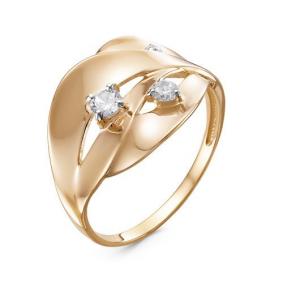 Золотое кольцо КЮЗ Del'ta D118481 с фианитом D118481 фото