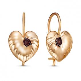 Золотые серьги КЮЗ Del'ta D1200547 с фианитом D1200547 фото