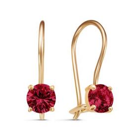 Золотые серьги КЮЗ Del'ta D1201112 с фианитом D1201112 фото