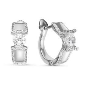 Серьги из белого золота КЮЗ Del'ta D120163Б D120163Б фото