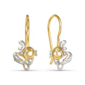 Золотые серьги КЮЗ Del'ta D120614 D120614 фото