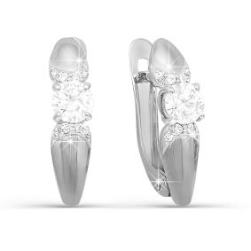 Серьги из белого золота КЮЗ Del'ta D121560 D121560 фото