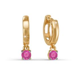 Золотые серьги КЮЗ Del'ta D122436 с фианитом D122436 фото