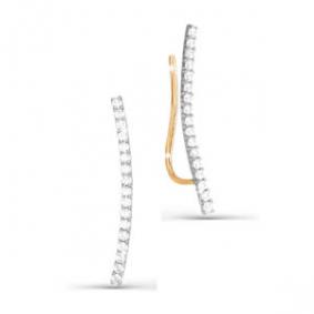 Золотые серьги КЮЗ Del'ta D122633 с фианитом D122633 фото