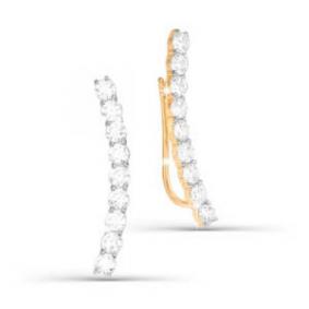 Золотые серьги КЮЗ Del'ta D122635 с фианитом D122635 фото