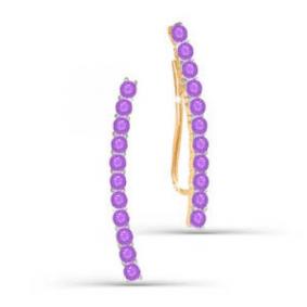 Золотые серьги КЮЗ Del'ta D122687 с фианитом D122687 фото