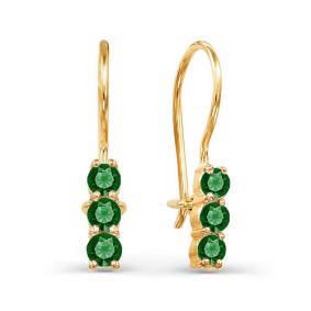 Золотые серьги КЮЗ Del'ta D123399 с фианитом D123399 фото