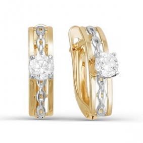 Золотые серьги КЮЗ Del'ta D123473 D123473 фото