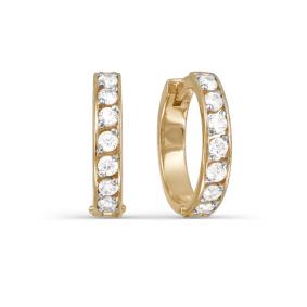 Золотые серьги КЮЗ Del'ta D123492 с фианитом D123492 фото