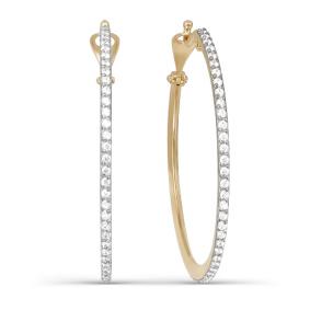 Золотые серьги КЮЗ Del'ta D123495 с фианитом D123495 фото