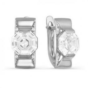 Серьги из белого золота КЮЗ Del'ta D123508 D123508 фото