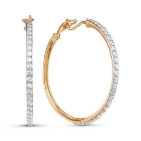 Золотые серьги КЮЗ Del'ta D124324 D124324 фото