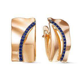 Золотые серьги КЮЗ Del'ta D127123 с кварцем D127123 фото