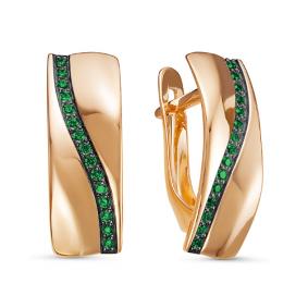 Золотые серьги КЮЗ Del'ta D127127 с кварцем D127127 фото