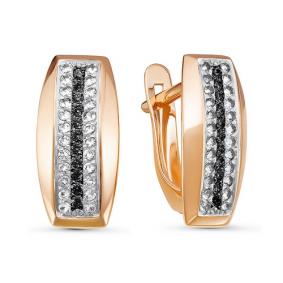 Золотые серьги КЮЗ Del'ta D127192 с фианитом D127192 фото