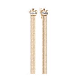 Золотые серьги КЮЗ Del'ta D128625 с фианитом D128625 фото