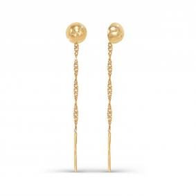 Золотые серьги КЮЗ Del'ta D140037 D140037 фото