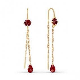 Золотые серьги КЮЗ Del'ta D140046 с фианитом D140046 фото