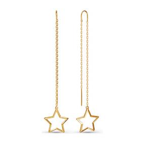 Золотые серьги КЮЗ Del'ta D140135 D140135 фото