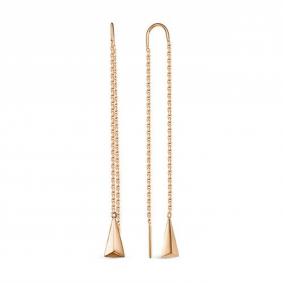 Золотые серьги КЮЗ Del'ta D140216 D140216 фото