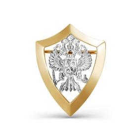 Золотая брошь КЮЗ Del'ta D160052 с фианитом D160052 фото