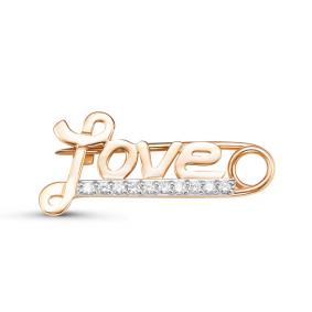 Золотая булавка КЮЗ Del'ta D160058 с фианитом D160058 фото